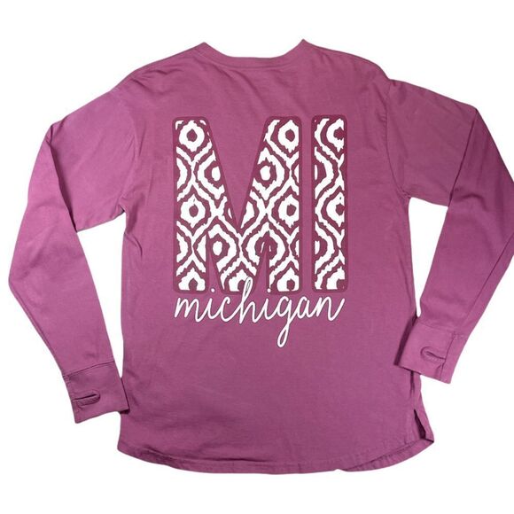 Royce Michigan Purple Long Sleeved Tee - Picture 6 of 12
